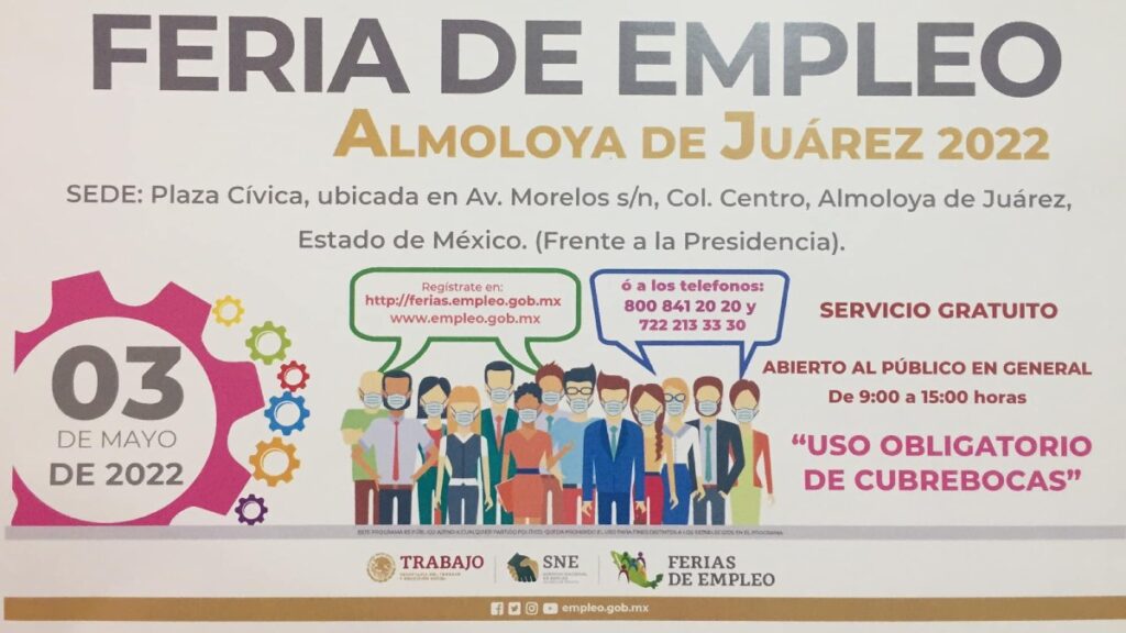 Feria del Empleo Almoloya de Juárez 2022. Conoce las vacantes Foto: Especial