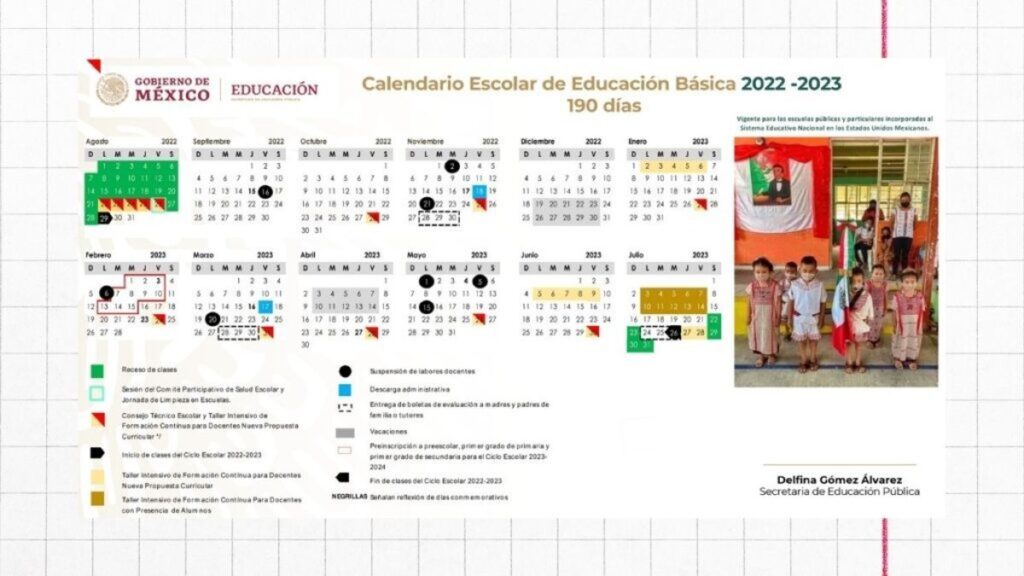 Propuesta calendario escolar 2022 a 2023 Estado de México para descargar Foto: Especial