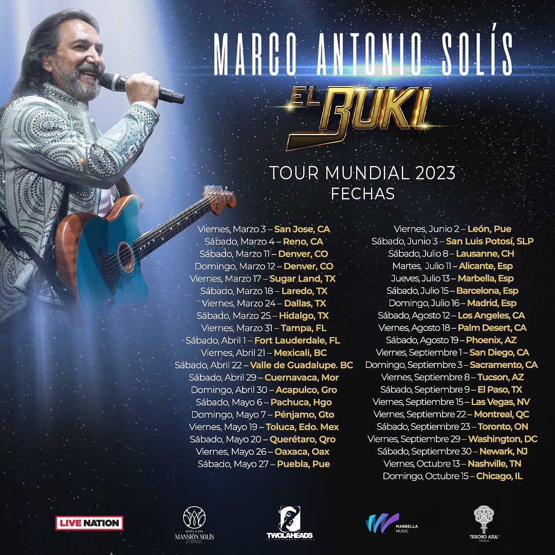 Marco Antonio Solís en Toluca 2023. ¿Dónde será el concierto de El Buki